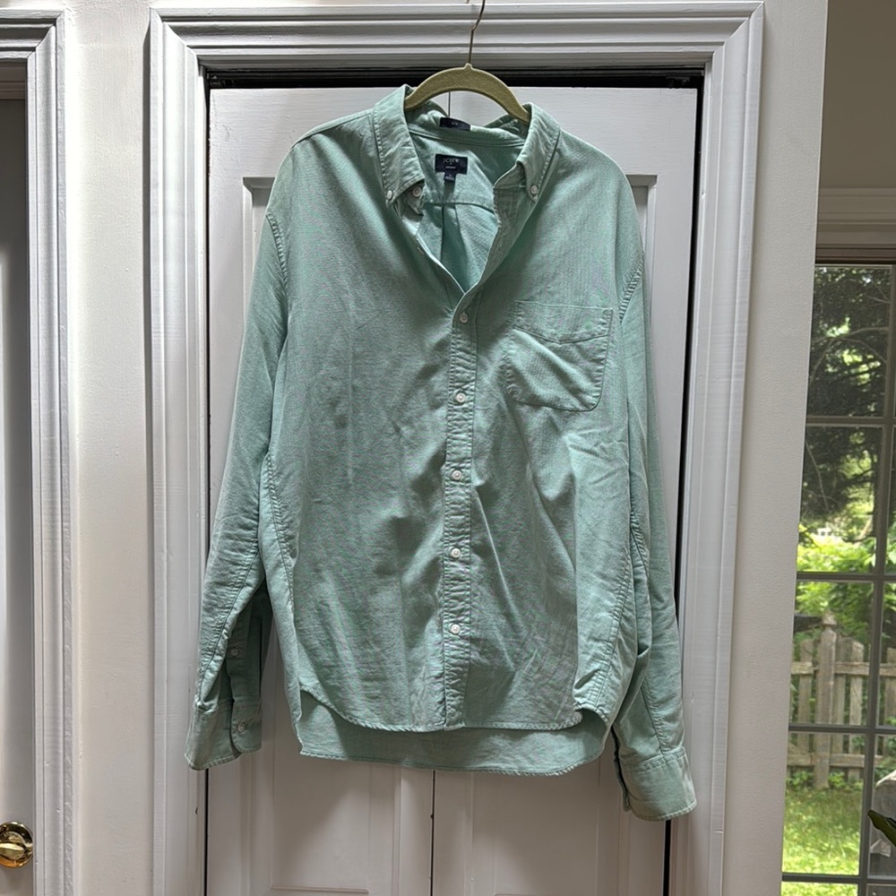 J. Crew Green Casual Button Down Shirt